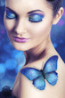 Woman with butterfly Woman with butterfly