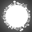 Circle, silhouette, media icons Circle, silhouette, media icons