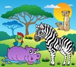 Savannah scenery with animals 4