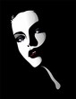 Viso Ritratto Bella Ragazza-Beautiful Girl's Portrait-Vector