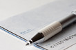 Photo: Closeup of a cheque Closeup of a cheque