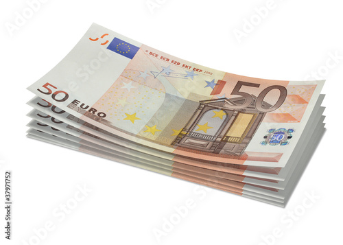 Photo: Stack of 50€ bills Stack of 50€ bills