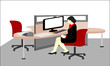 woman in office room