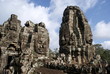 Ancient Bayon temple in Angkor , Cambodia