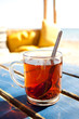 bedouin tea in a beach cafe