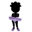 Illustration: Little African American Ballerina Girl Illustration Silhouette Little African American Ballerina Girl Illustration Silhouette