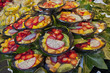 Arranged fruit salads