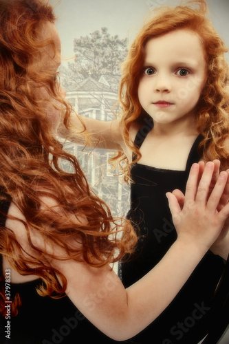 Photo: Beautiful Haunted Preschool Girl Child Ghost Reflection Beautiful Haunted Preschool Girl Child Ghost Reflection