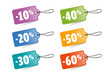 Vektor: soldes étiquettes soldes étiquettes