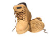 Hiking boots isolated over white with clipping path.