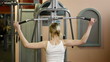 Back exercises in health club