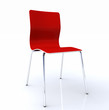 3D Stuhl Silber Rot