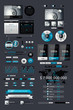 Elements of Infographics with buttons and menus Elements of Infographics with buttons and menus