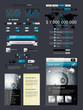 Elements of Infographics with buttons and menus Elements of Infographics with buttons and menus