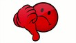 Smiley Thumb Down Red