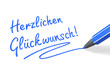 Herzlichen Glückwunsch ! blau