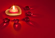 Valentine background with candle