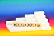 Diabetes Haufen Würfelzucker