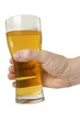hand with full beer glass