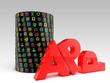 A black app cilinder with red app