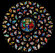 The rosette window of Santa Maria del Mar, Barcelona.