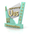 Ununseptium form Periodic Table of Elements - V2