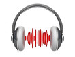 Headphones with sound waves