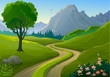 Country side Rocky Hills and Lonely Pathway Country side Rocky Hills and Lonely Pathway