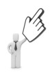 Businessman with hand cursor Businessman with hand cursor