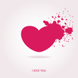 heart with a splash