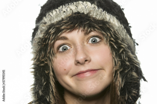 Photo: teenage girl goofing around teenage girl goofing around