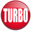 Button mit Aufschrift "TURBO"