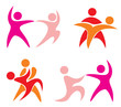 set of dancing couple symbols