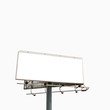 Empty Billboard over white background