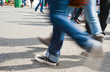 Crowd walking