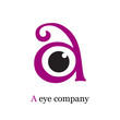 Logo letter A, with eye # Vector