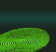 Grüner Fingerabdruck