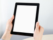 Holding Electronic Tablet PC In Hands Holding Electronic Tablet PC In Hands