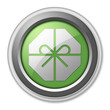 Green 3D Style Button "Present / Gift"