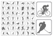 Vector: Silhouettes athlete Silhouettes athlete