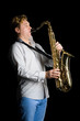Musician with a saxophone