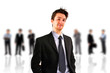 Businessman and team