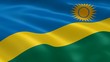 Rwandan flag in the wind