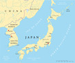 Japan und Korea Landkarte