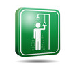 Icono 3D ducha de emergencia