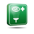 Icono 3D lavado de ojos de emergencia