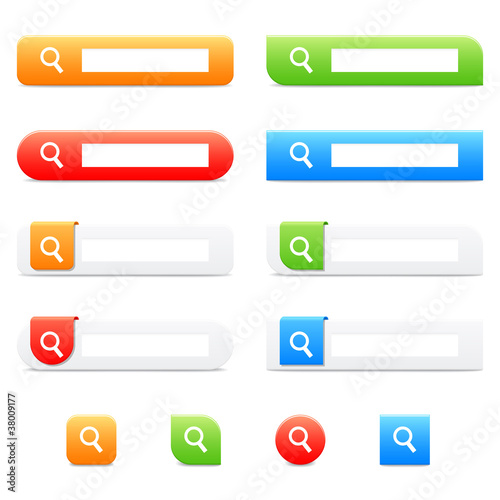 Vector: search buttons and icons search buttons and icons