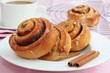 Cinnamon rolls with a cup of coffee