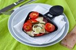 Raclette mit Tomaten, Zwiebel und Paprika