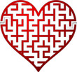 Vector: Heart maze Heart maze